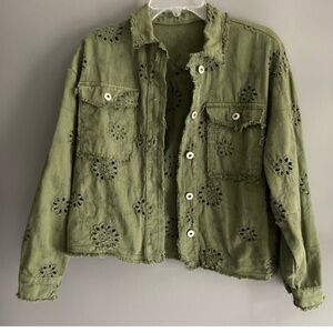 Cotton Eyelet Jacket